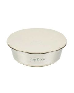 Pup & Kit Lid-it® Pet Bowl with Stay-Fresh Lid, beige
