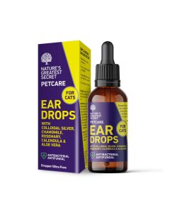 Nature's Greatest Secret, Colloidal Silver Ear Drops for Cats, 30 ml with box