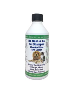 Natural Enzymes KG Wash & Go Pet Shampoo for Mange, Fleas, Ticks, Mites and Itchy Skin