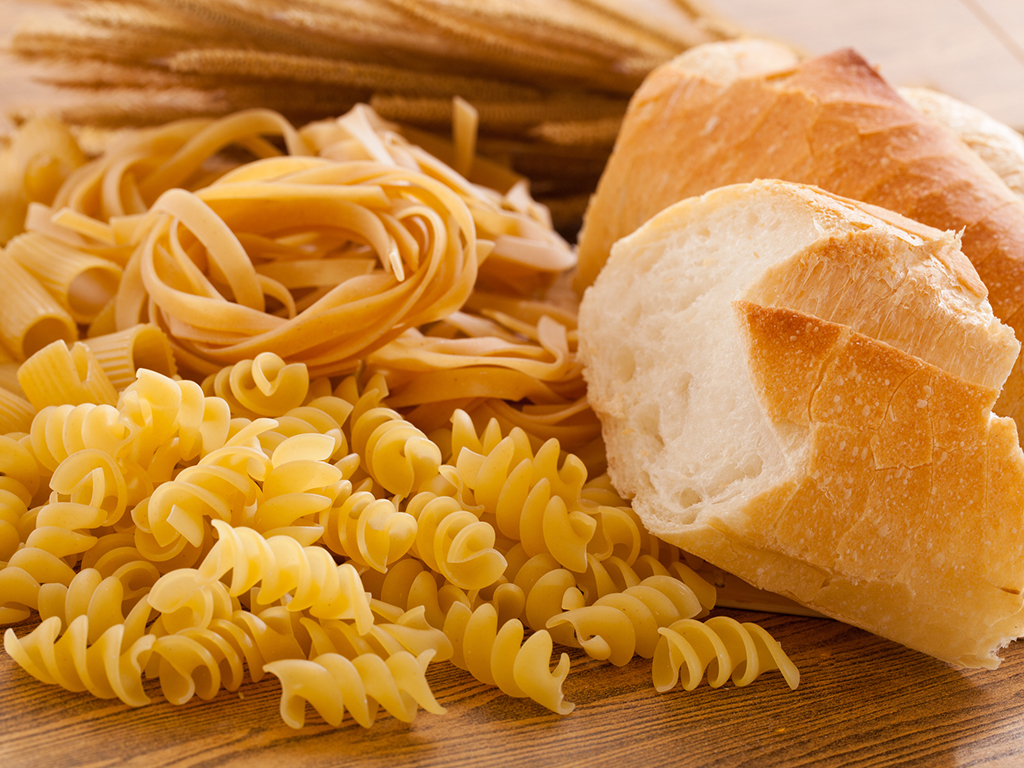 Carbohydrates containing wheat and gluten