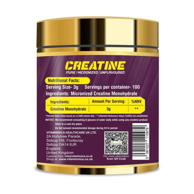 Vitaminnica, Creatine Monohydrate Powder Unflavoured